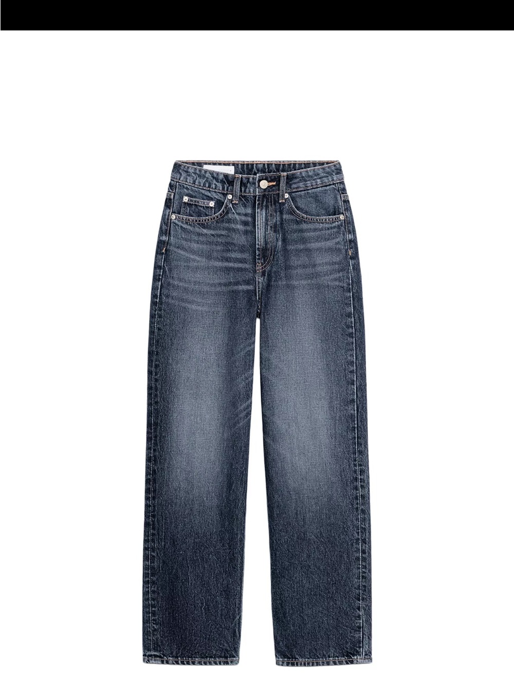 Zara Straight-Leg Women's Jeans in Dark Blue Wash
